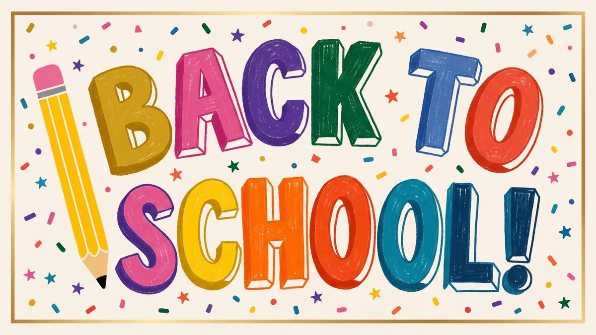 Back To School Confetti shown on your frame