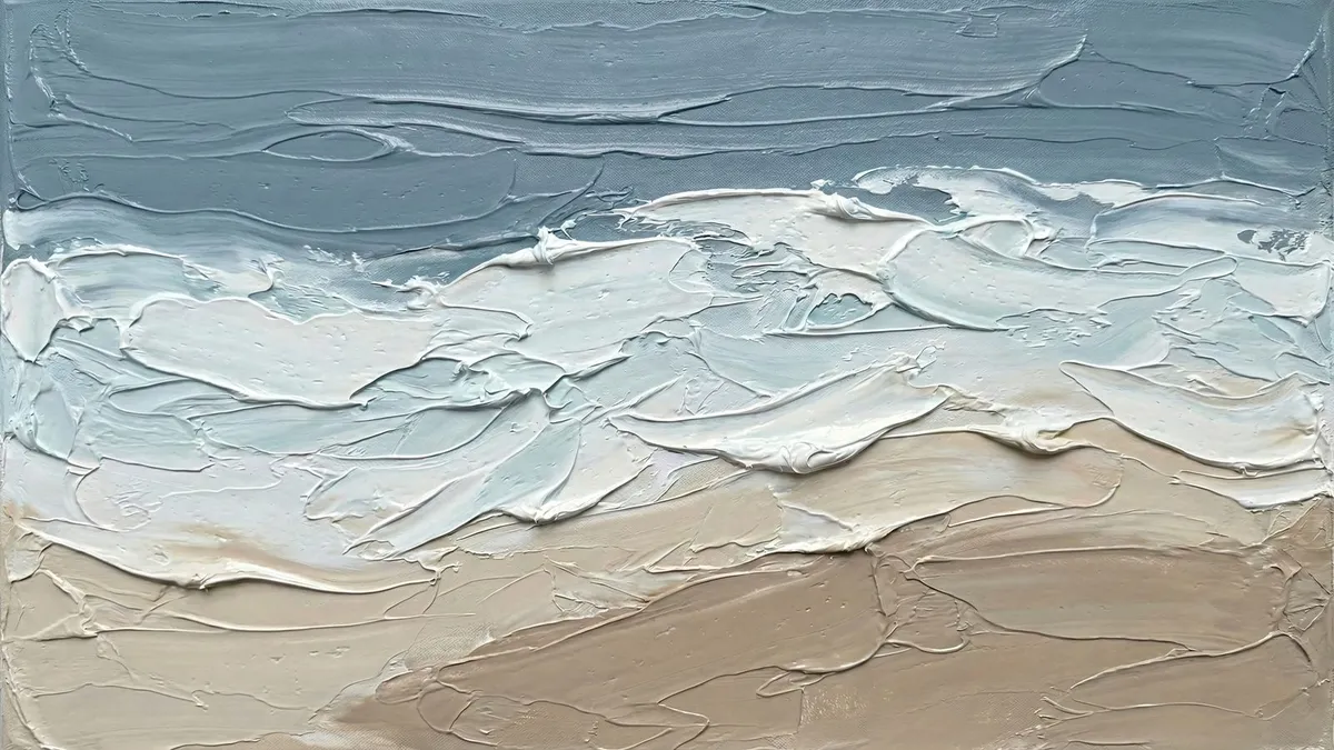 Textured Seascape shown on your frame