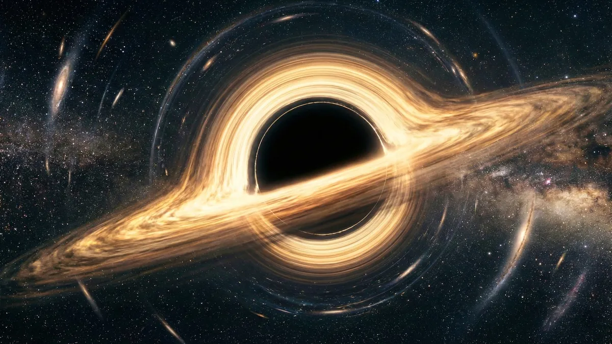 Cinematic Black Hole shown on your frame