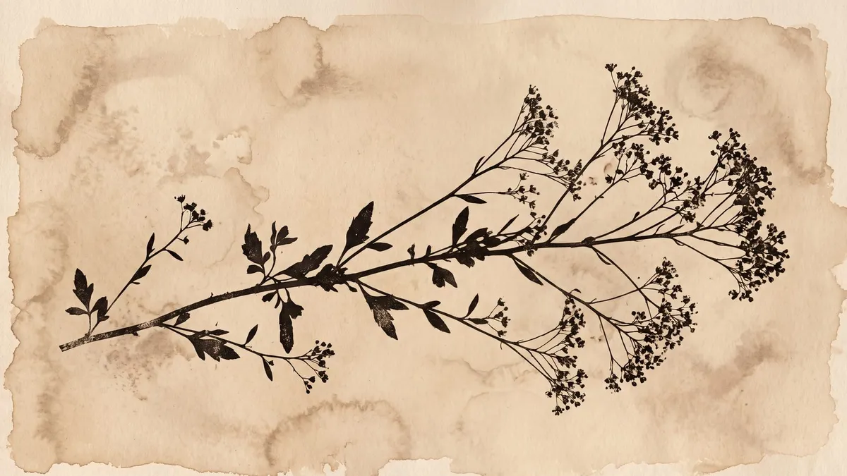 Antique Wildflower Herbarium shown on your frame