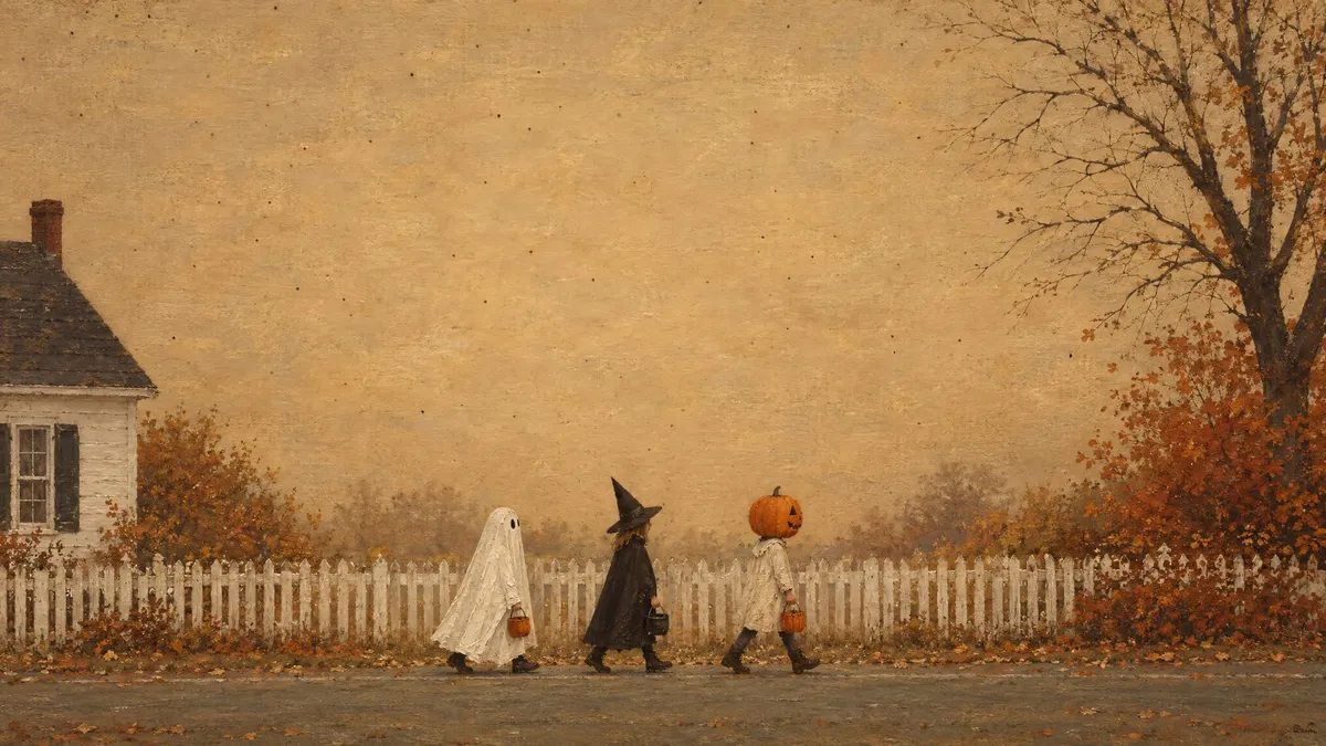 Hazy Trick Or Treat Procession shown on your frame
