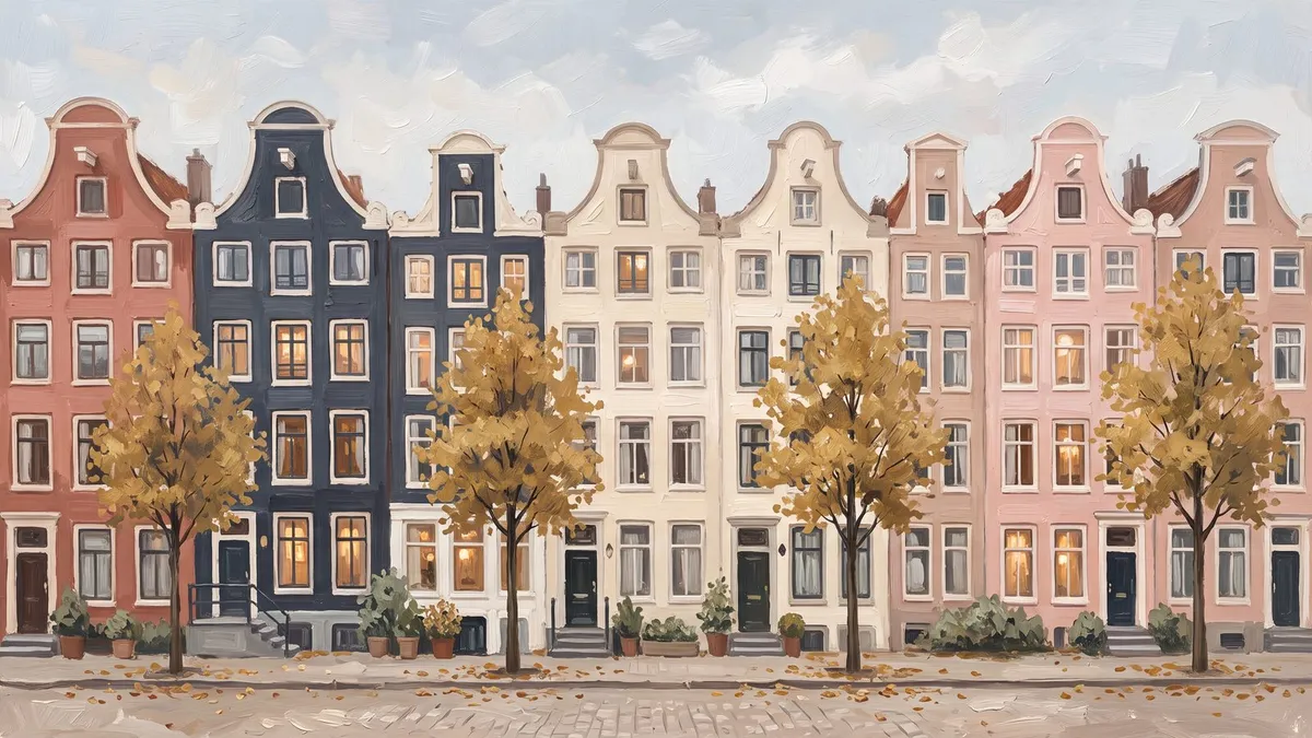Amsterdam Canal Houses shown on your frame