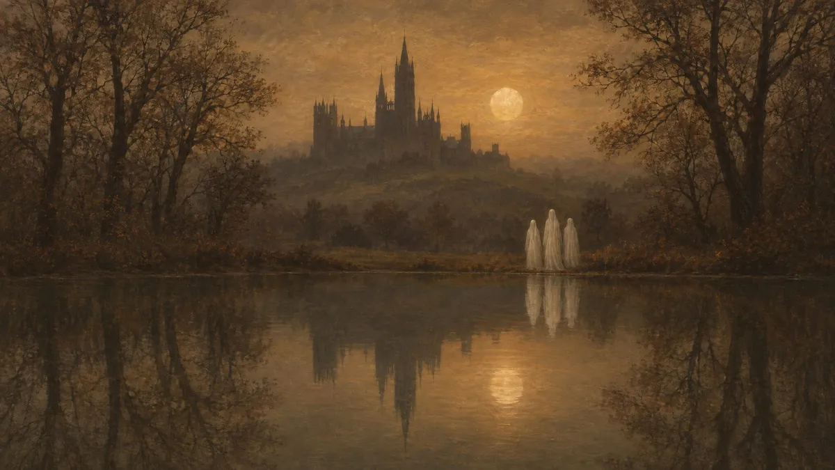 Haunted Castle Moonrise shown on your frame