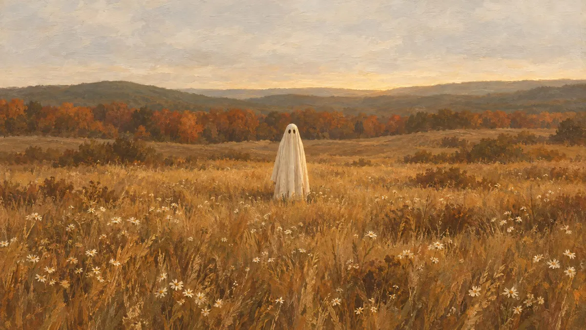 Golden Hour Ghost Meadow shown on your frame