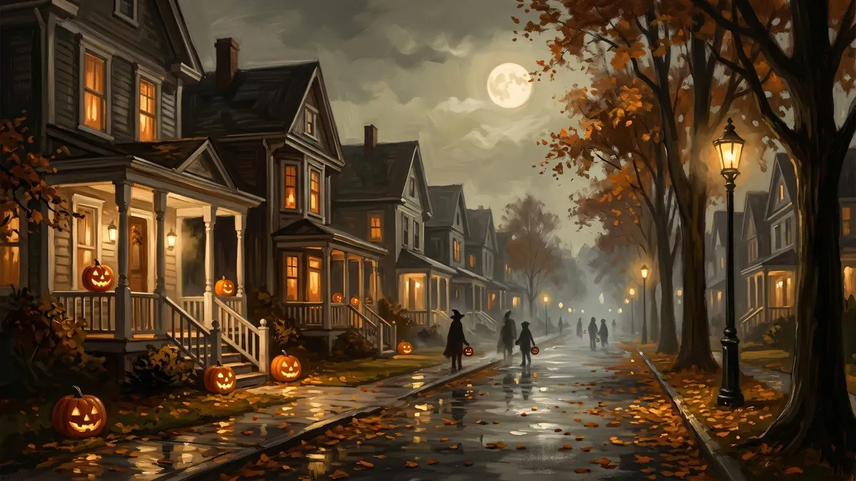 Spooky Street Trick or Treat shown on your frame