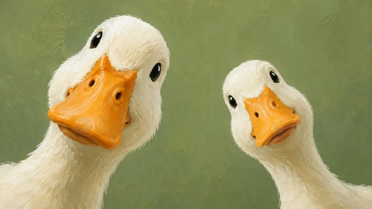 Funny Duck shown on your frame