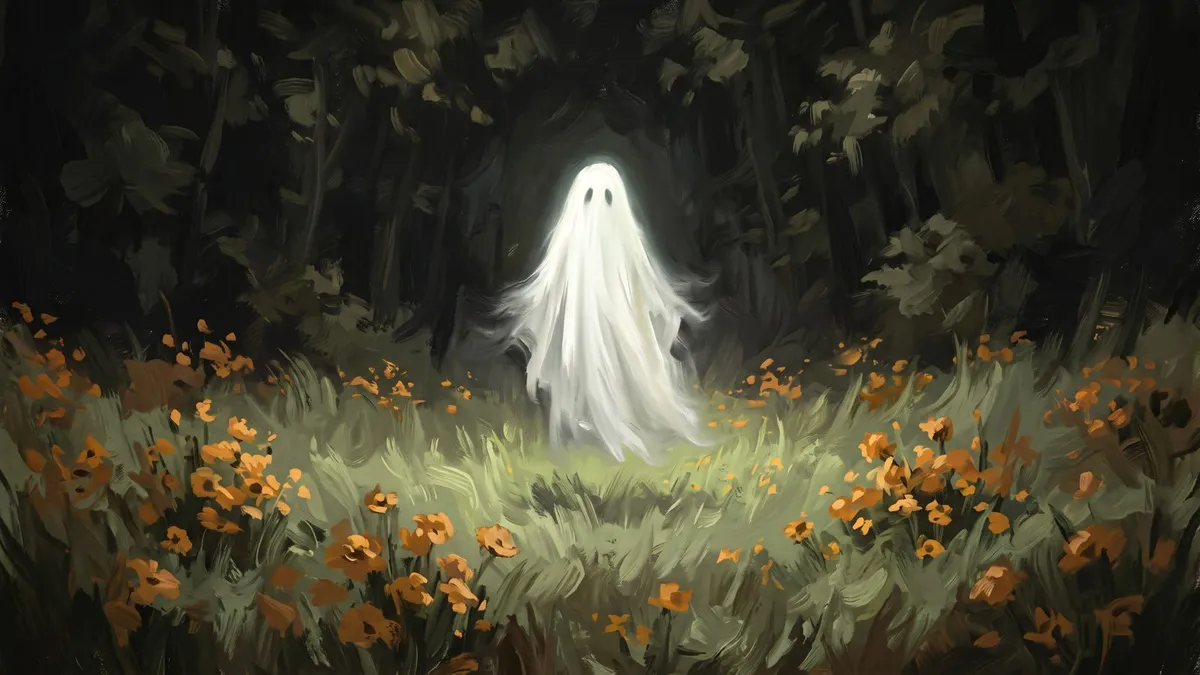 Ghost in Flower Field shown on your frame