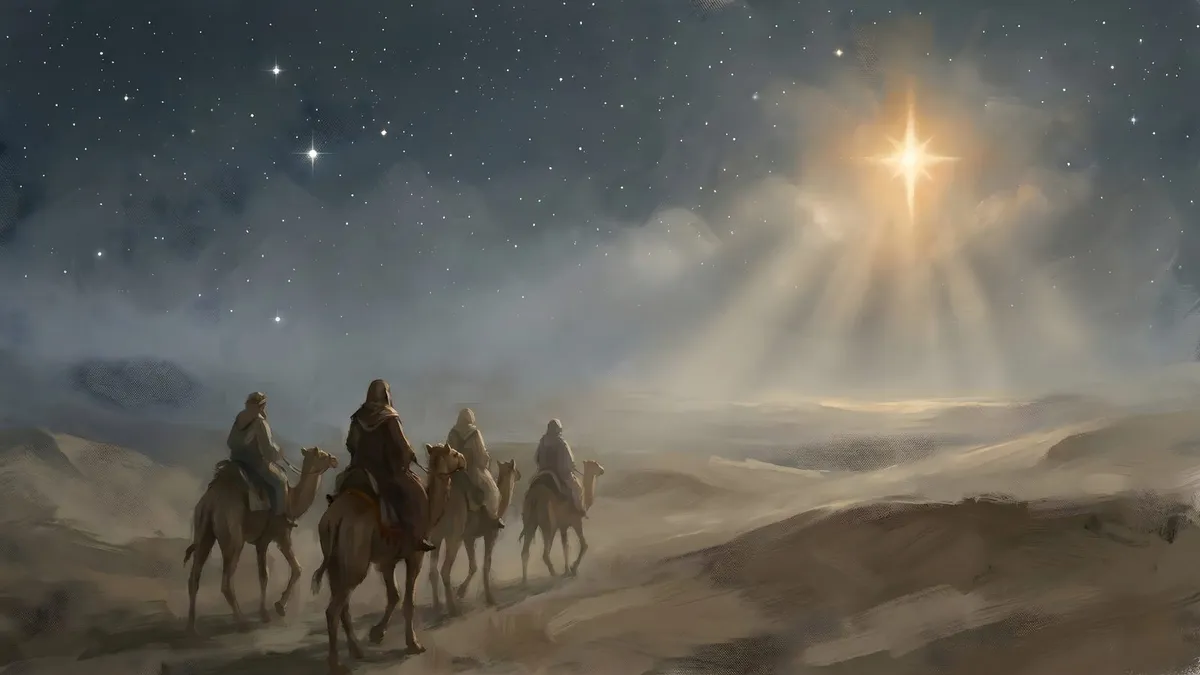 Mystic Desert Night Caravan shown on your frame