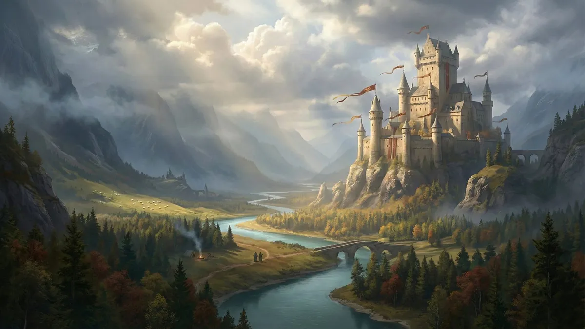Fantasy Castle shown on your frame