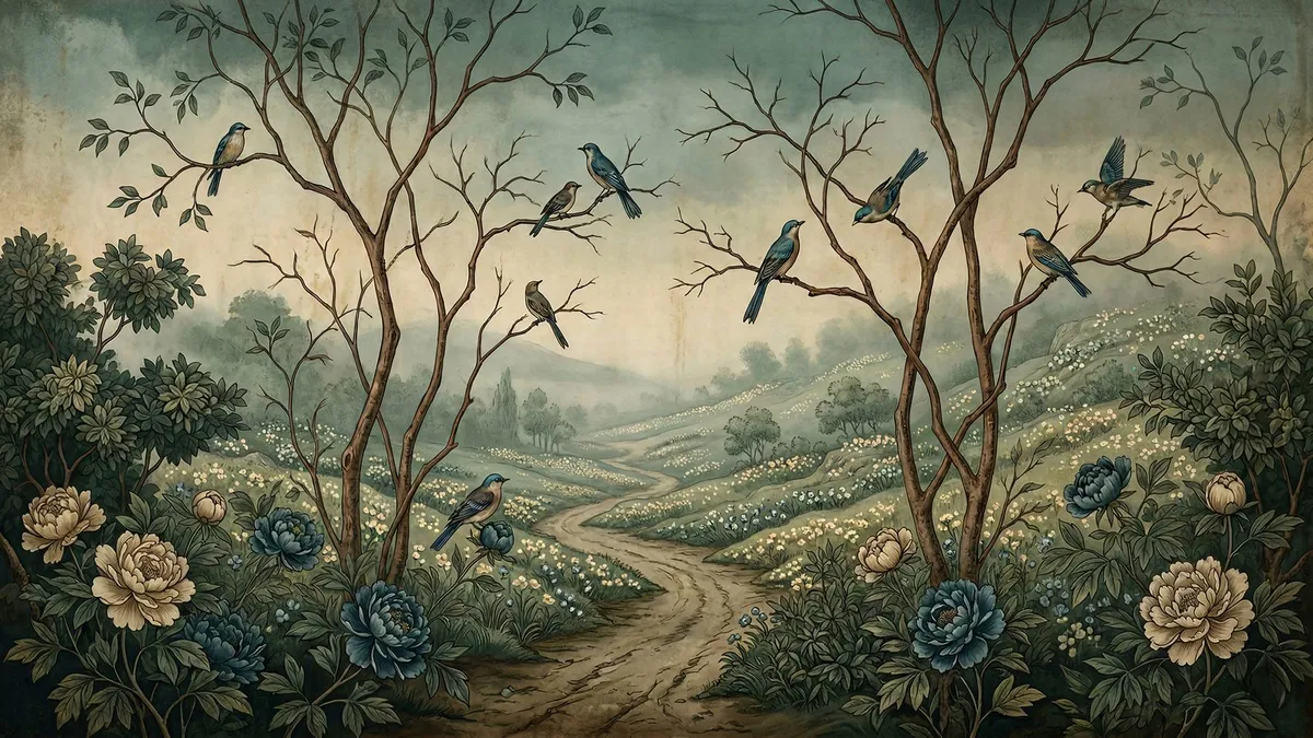 Vintage Landscape shown on your frame