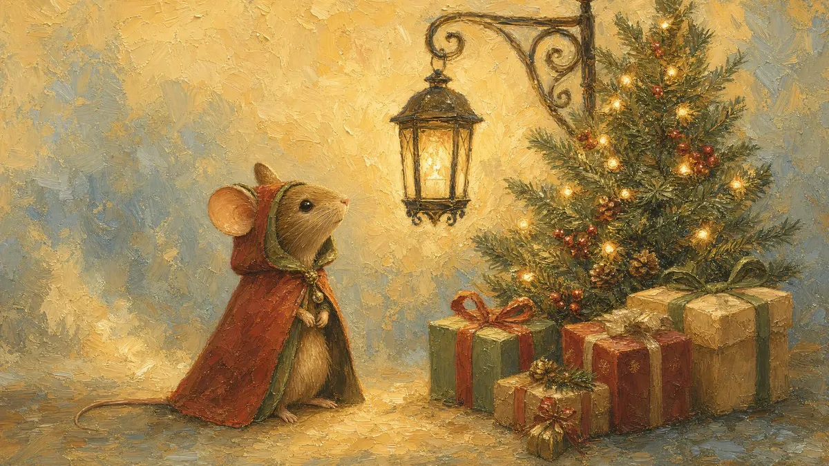 Cloaked Mouse Christmas Tree shown on your frame