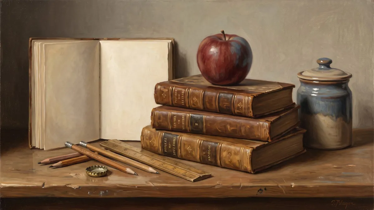Vintage Academic Still Life shown on your frame