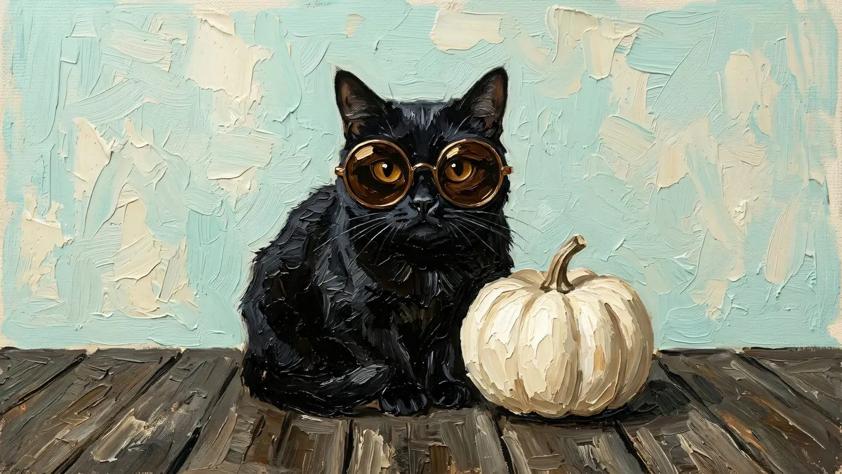 Funny Black Cat Sunglasses shown on your frame