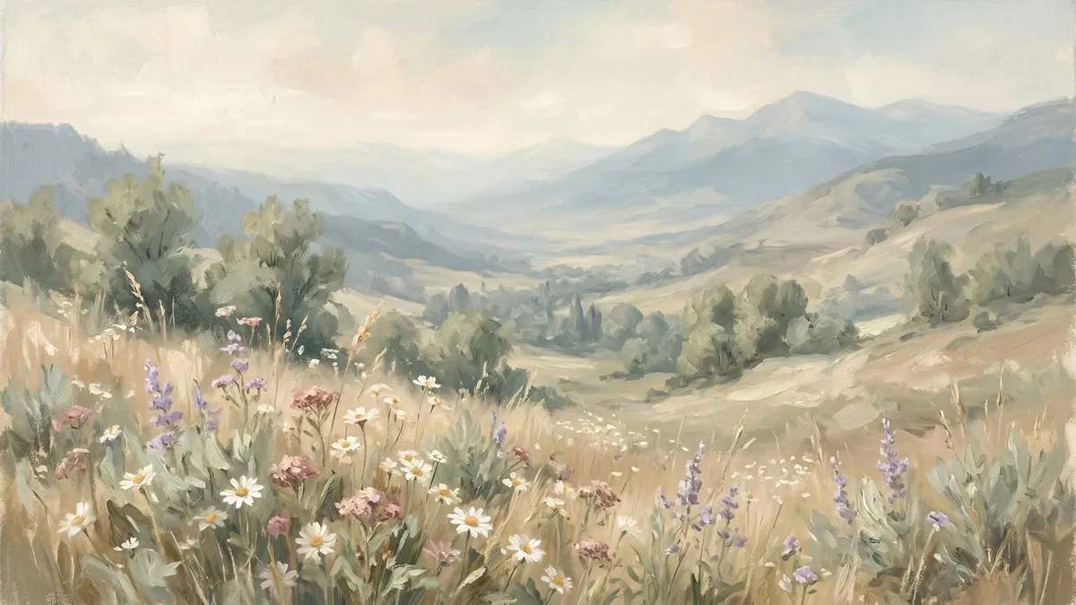 Misty Mountain Valley shown on your frame