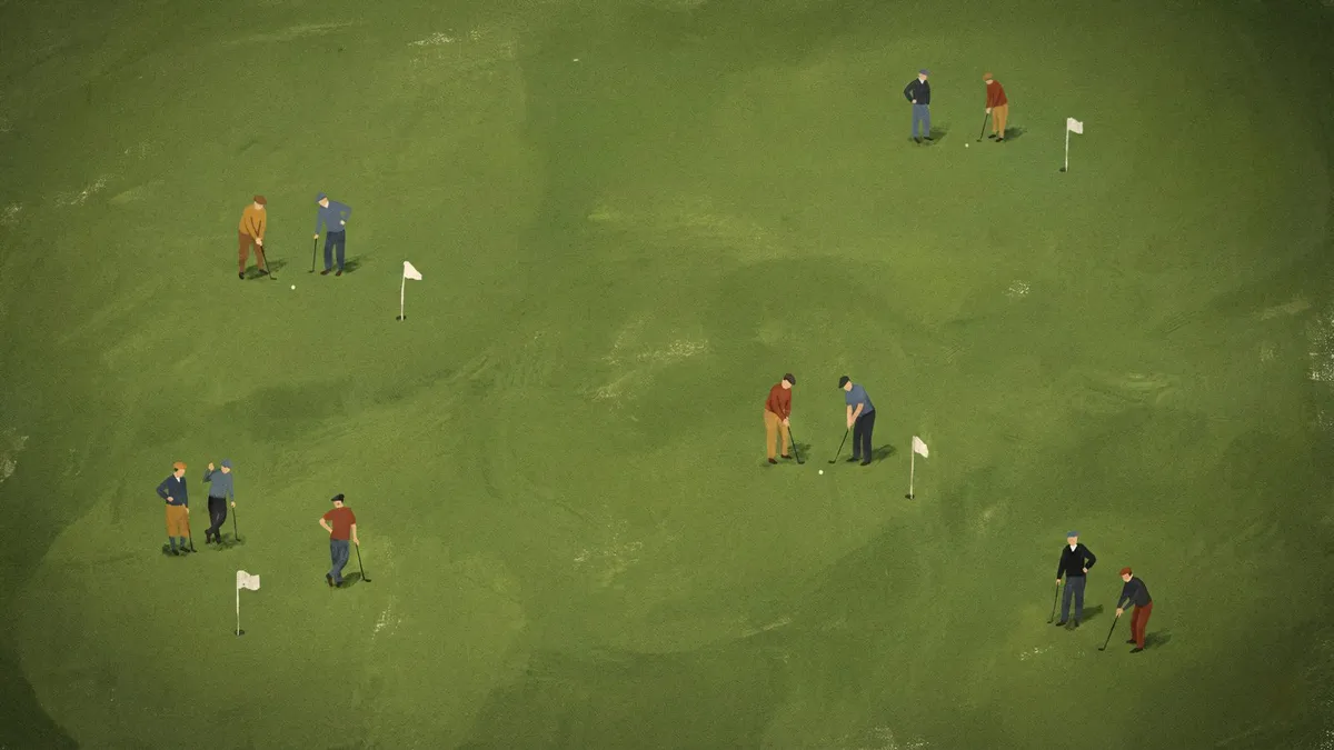 Vintage Golf Course shown on your frame