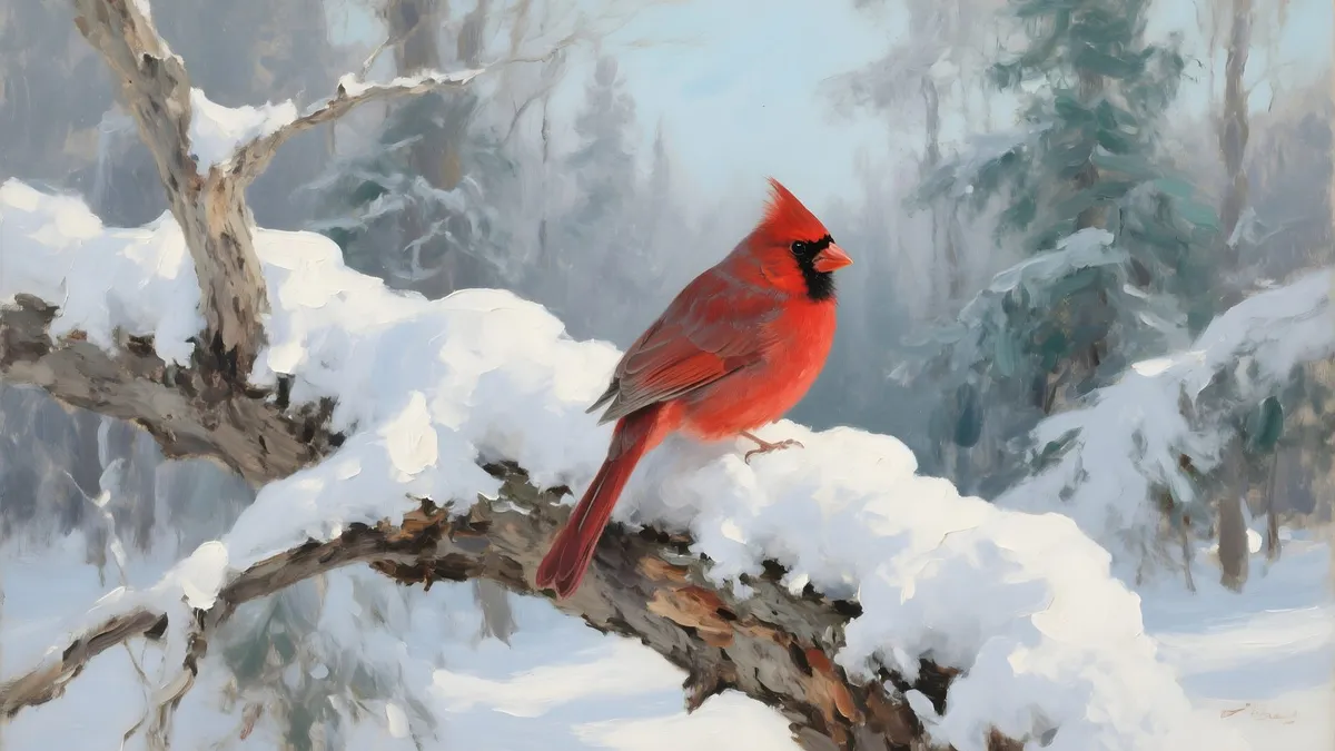 Christmas Cardinal shown on your frame