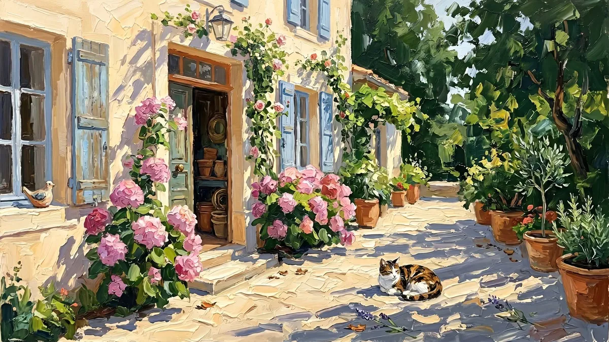 French Countryside shown on your frame