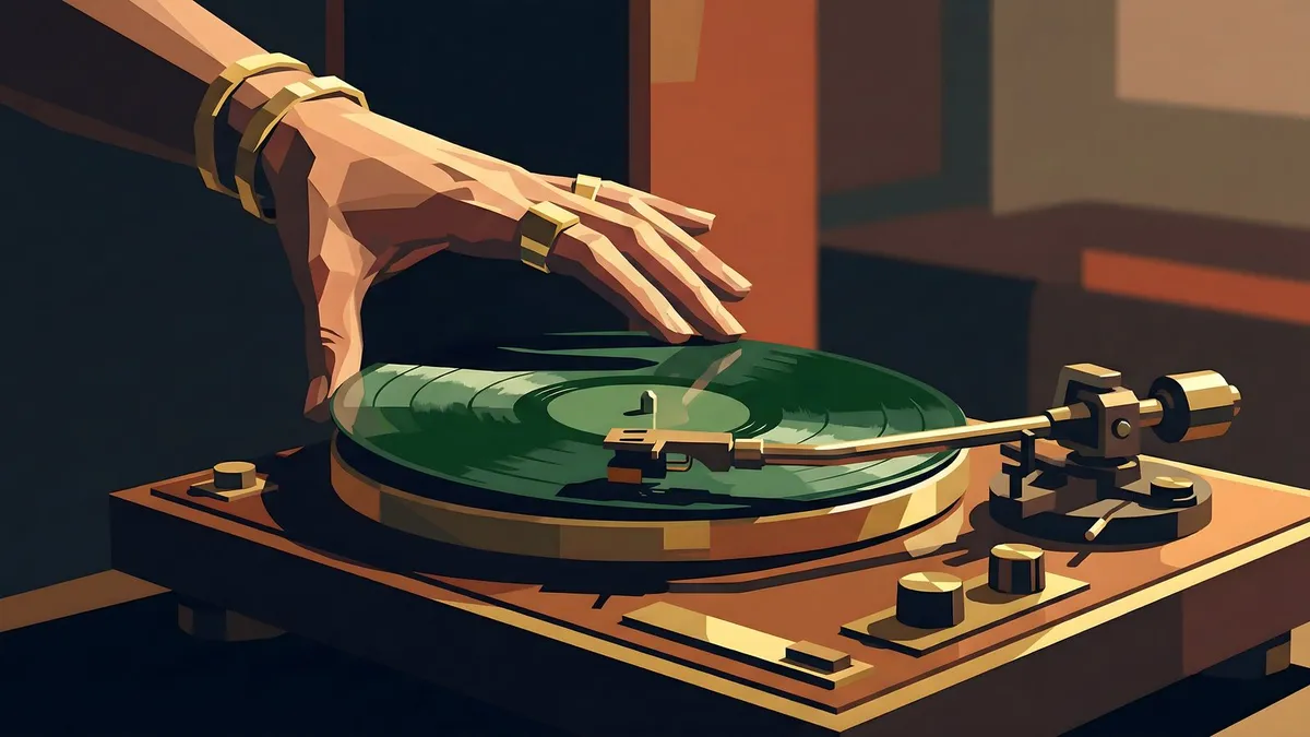 Retro Vinyl shown on your frame