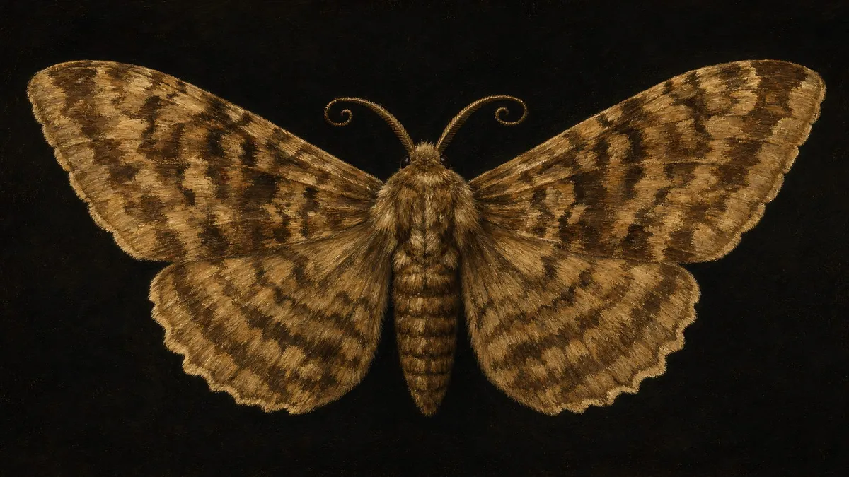 Vintage Moth Study shown on your frame