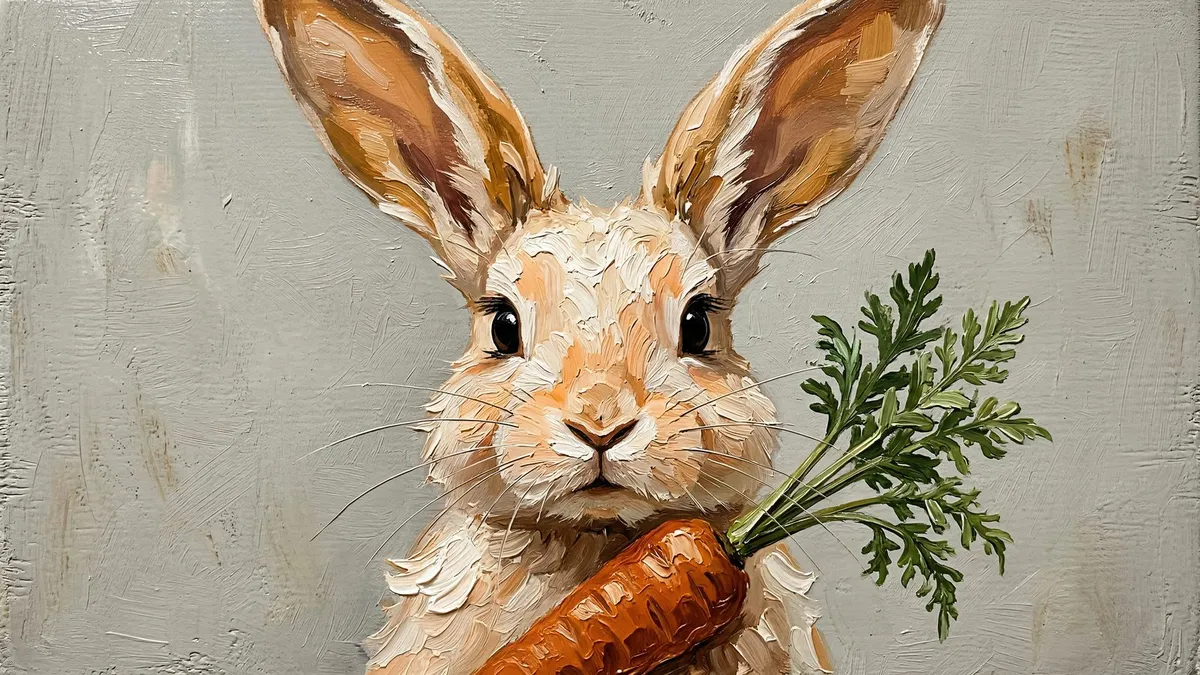 Rabbit Portrait shown on your frame
