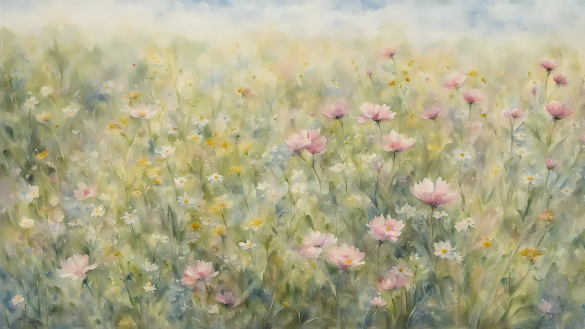 Pastel Wildflower Watercolor Set