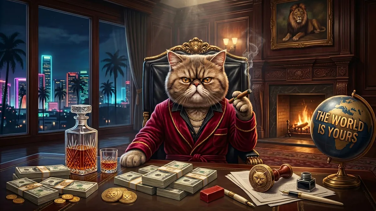 Scarface Cat Boss shown on your frame