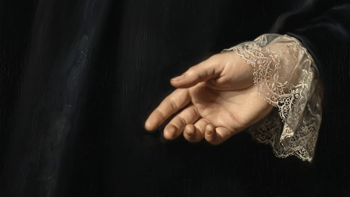 Woman Hand shown on your frame