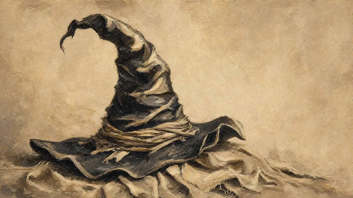 Vintage Witch Hat Still Life shown on your frame