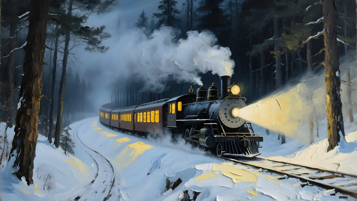 Christmas Train shown on your frame