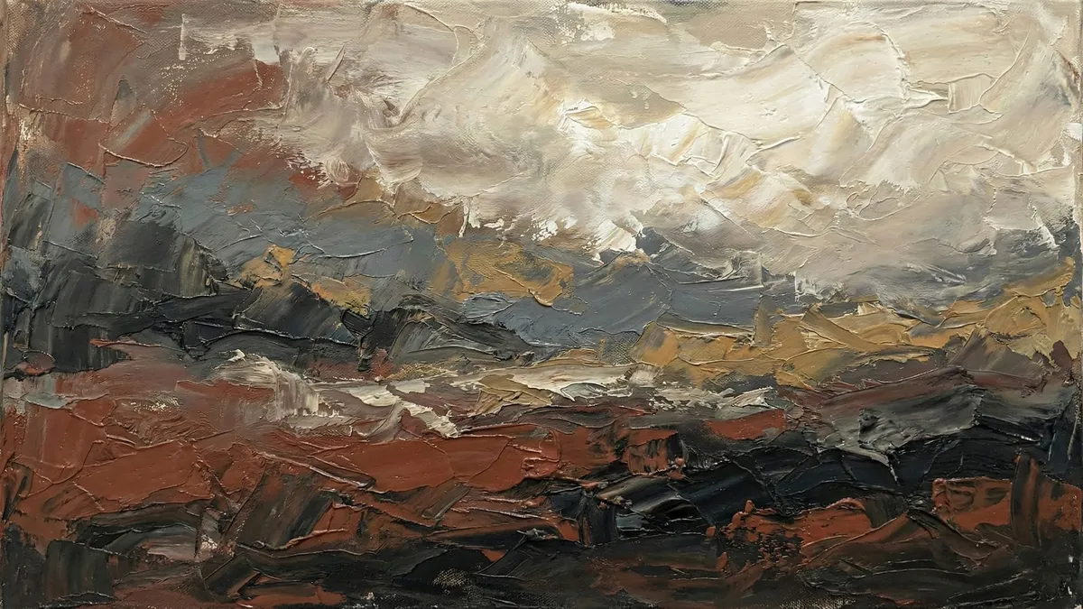 Abstract Landscape shown on your frame
