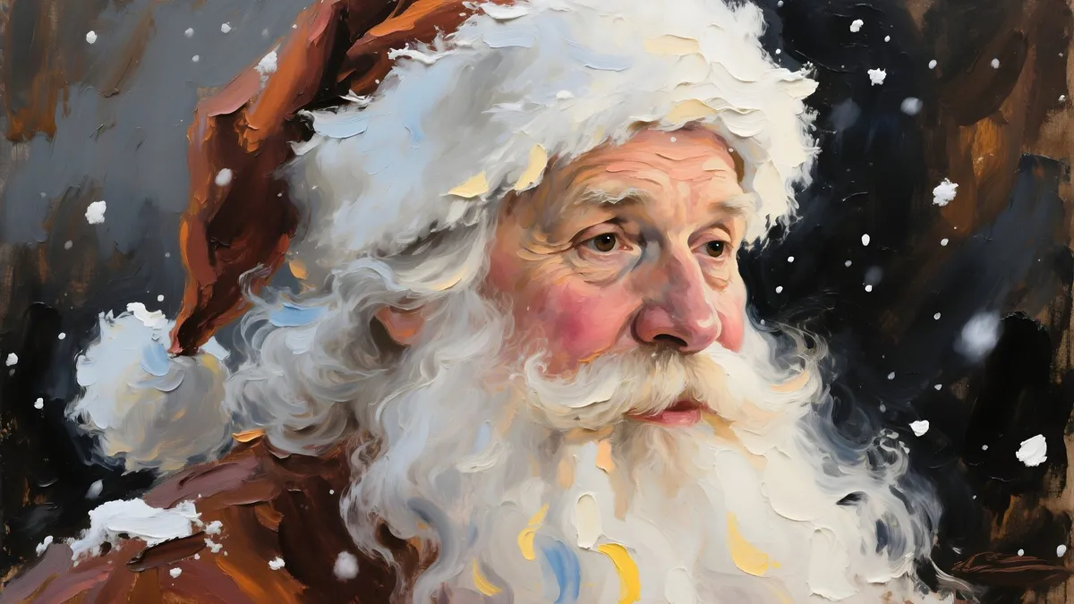 Vintage Santa Claus Portrait shown on your frame