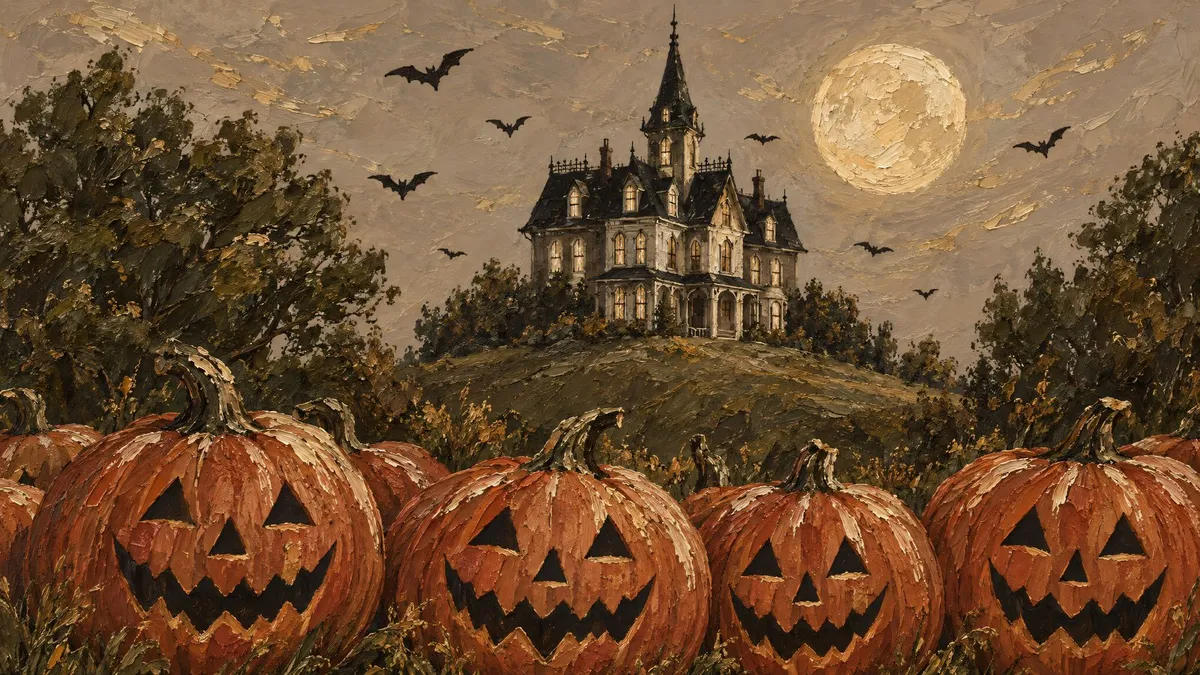 Haunted Pumpkin Patch Manor shown on your frame
