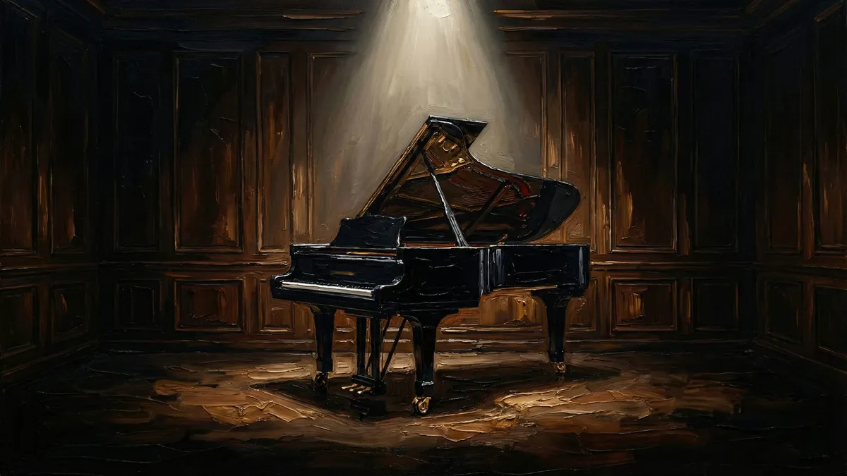 Moody Grand Piano shown on your frame