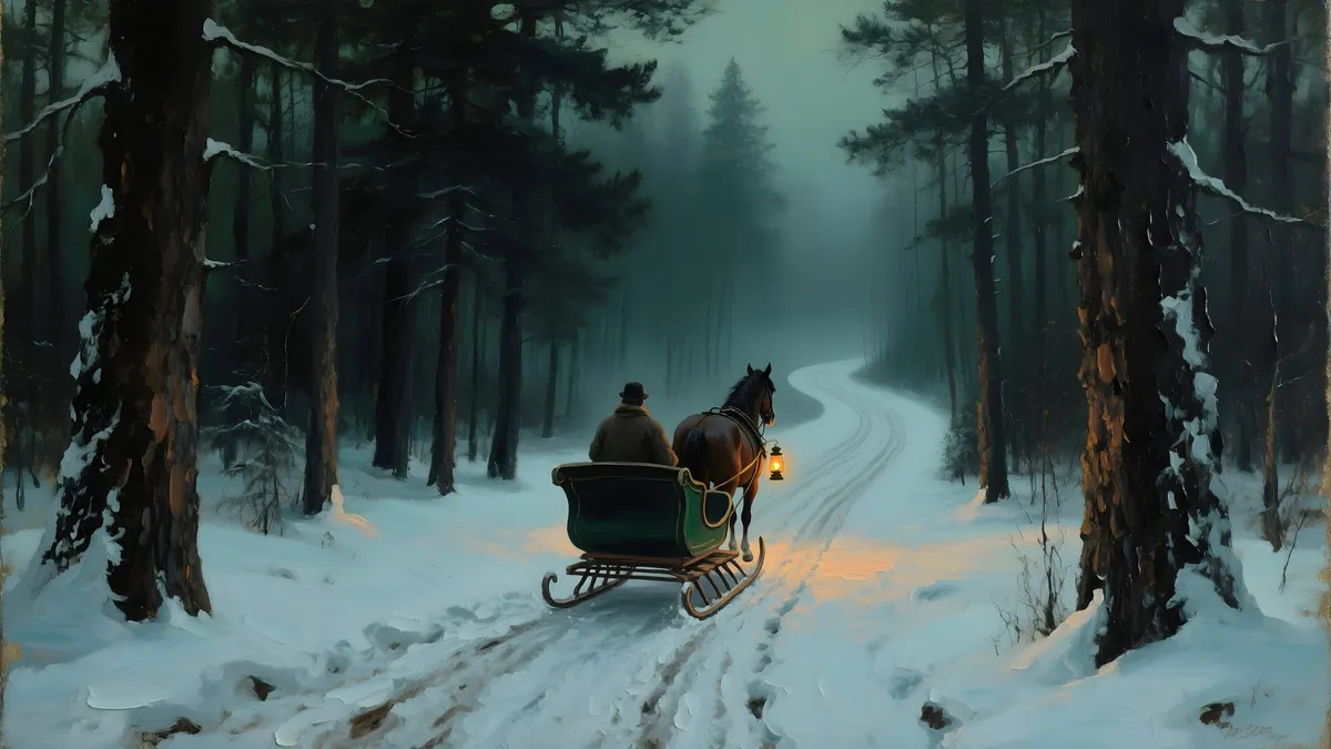 Winter Sleigh Ride shown on your frame
