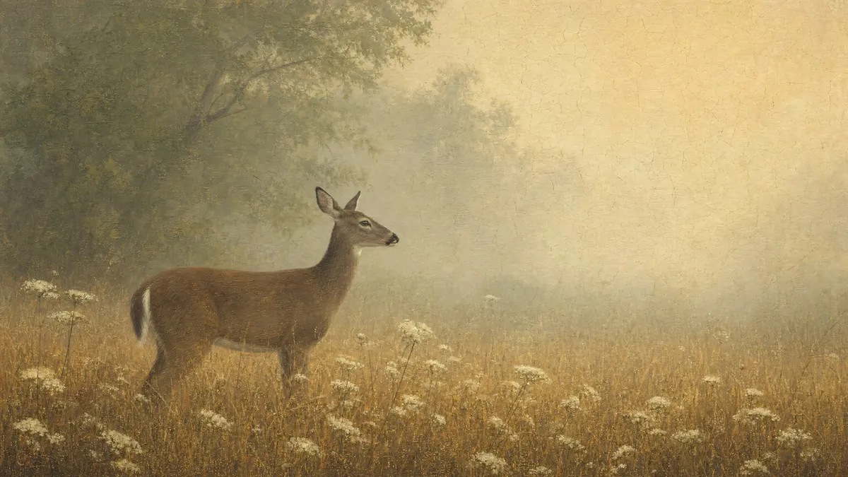 Misty Meadow Deer shown on your frame