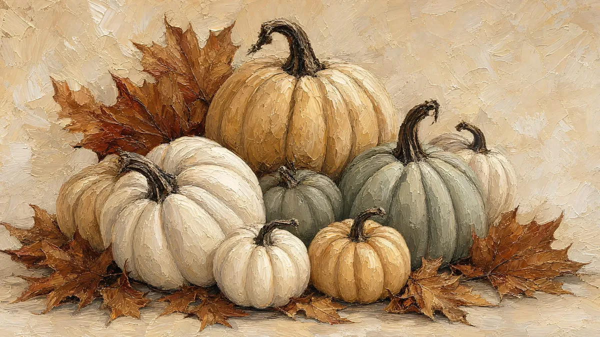 Heirloom Pumpkin Autumn Still Life shown on your frame