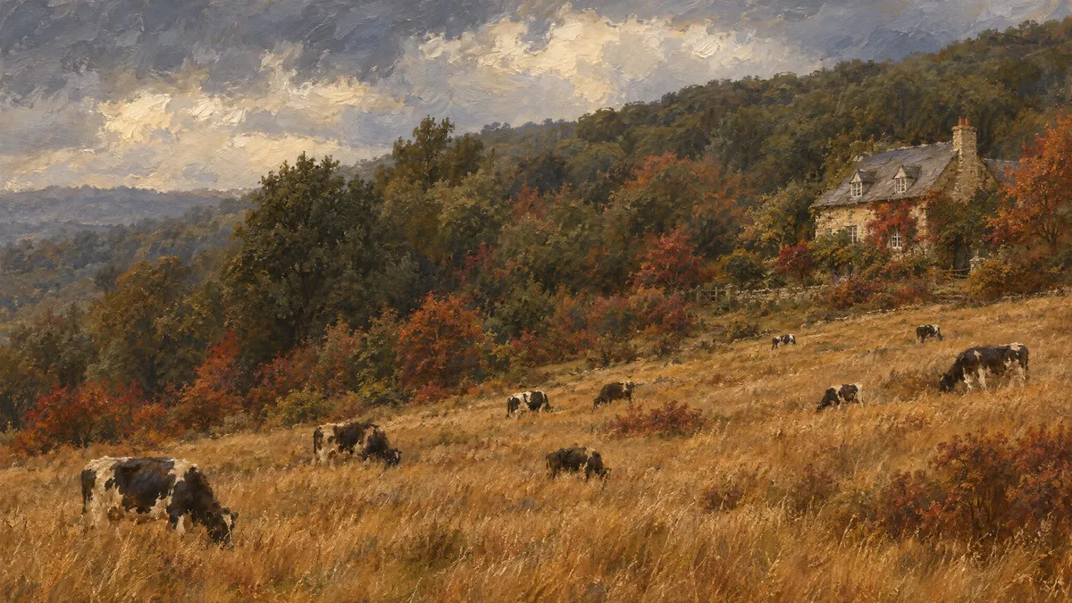 Moody Cottage Cows shown on your frame
