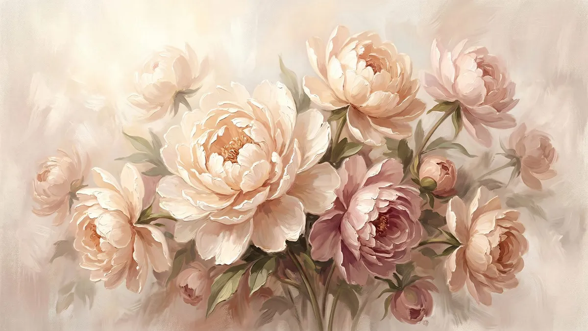 Vintage Peony shown on your frame