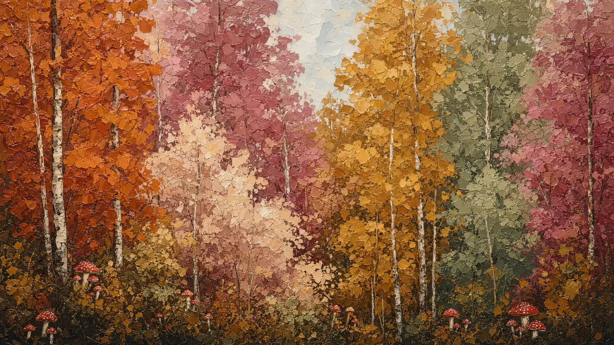 Autumn Woodland Impression shown on your frame