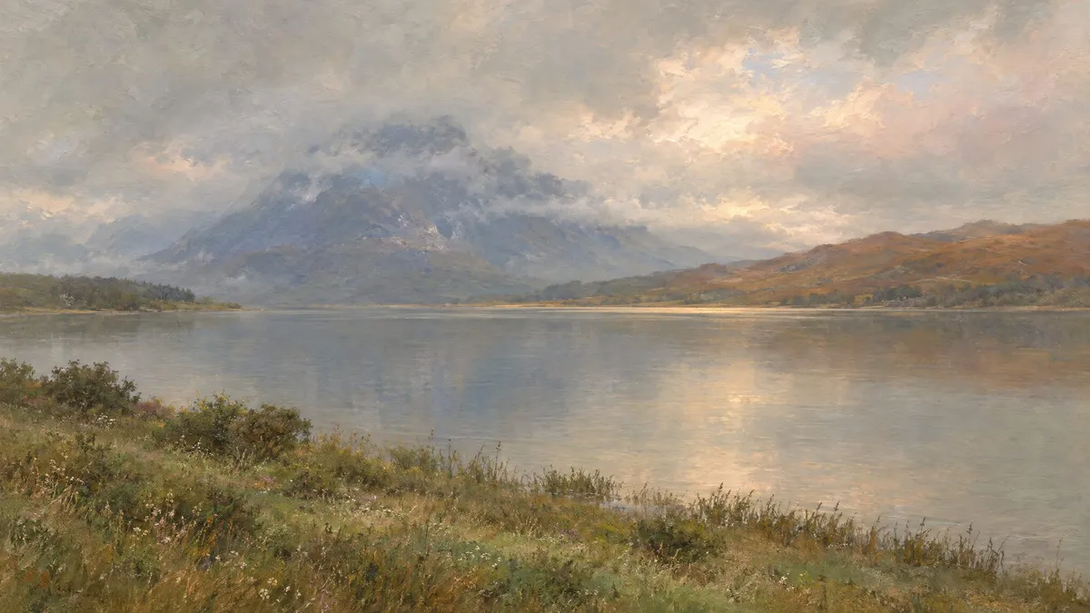 Misty Mountain Lake shown on your frame