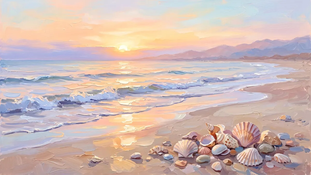Sunset Beach shown on your frame