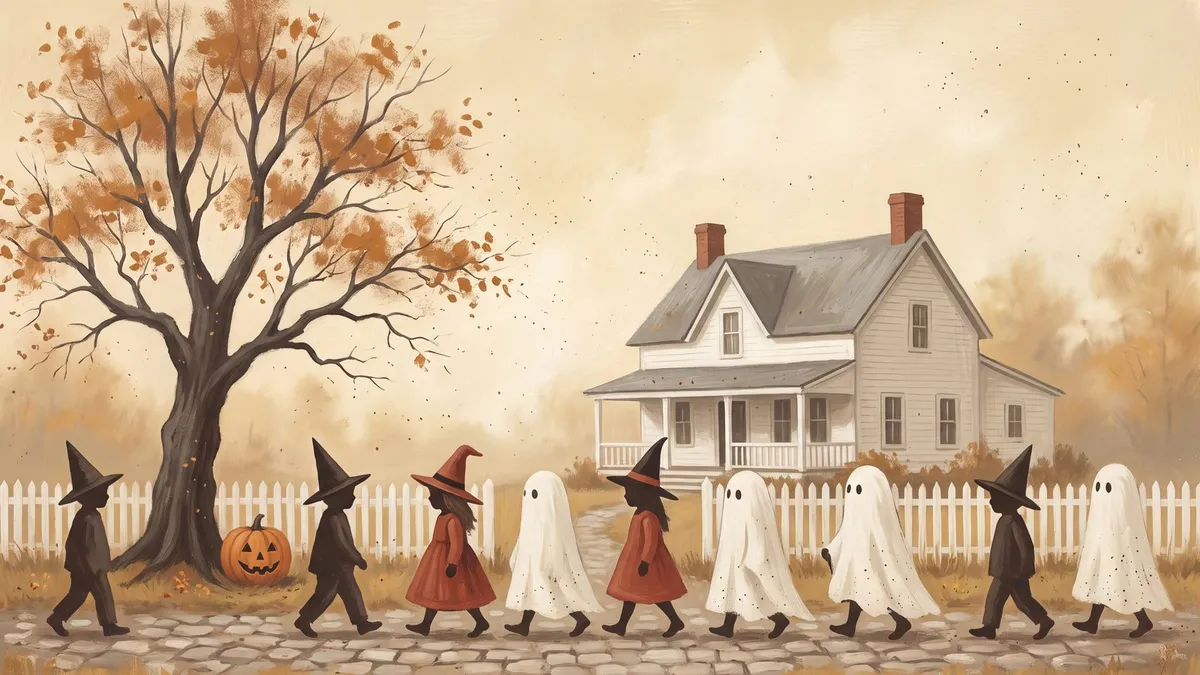 Trick Or Treat Procession shown on your frame