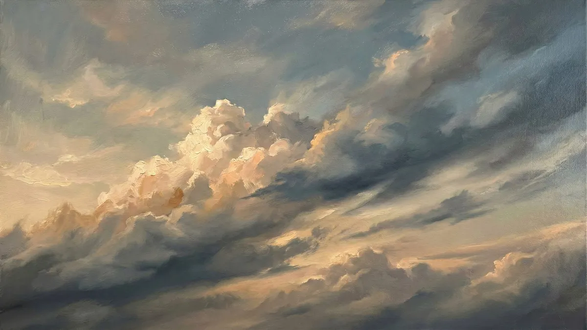 Moody Sunset Sky shown on your frame