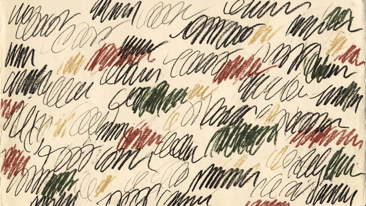 Abstract Scribble Modern Minimalist Earthy shown on your frame