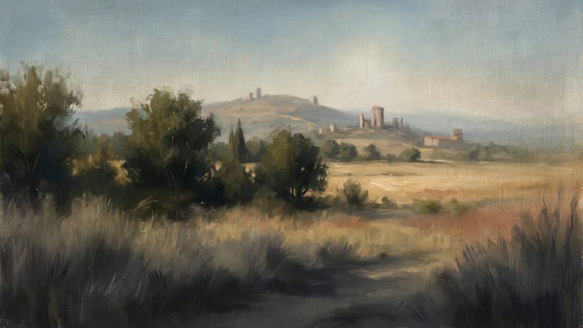 Rustic Countryside Haze shown on your frame