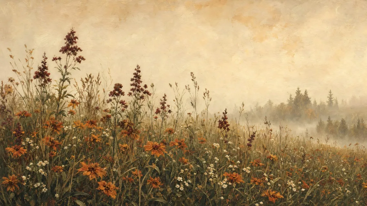 Hazy Meadow Wildflower Rise shown on your frame