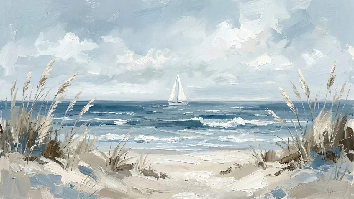 Coastal Sailboat shown on your frame
