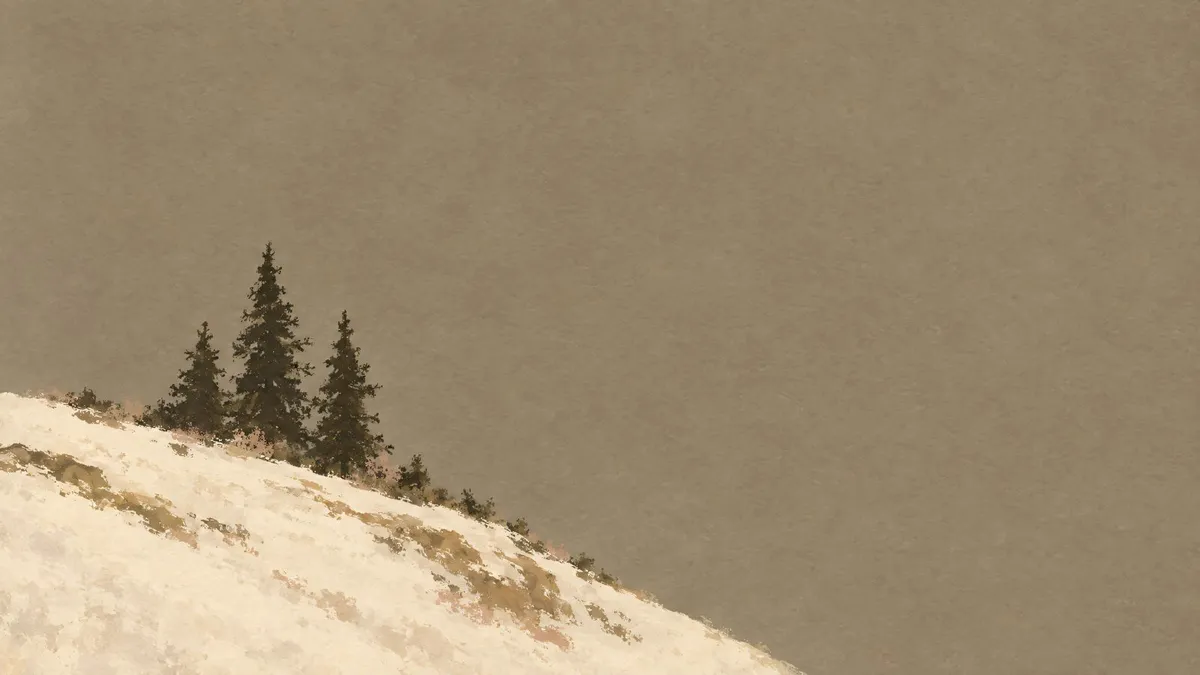 Winter Pine Ridge shown on your frame