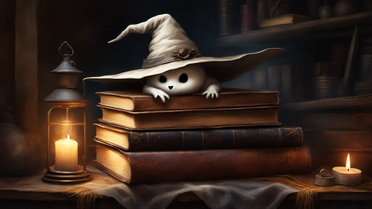 Ghost Witch Hat Library Set