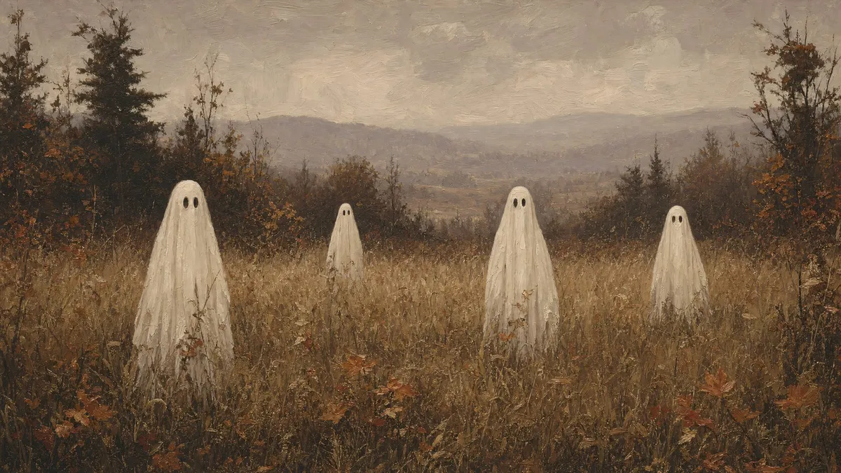 Ghost Autumn Meadow shown on your frame
